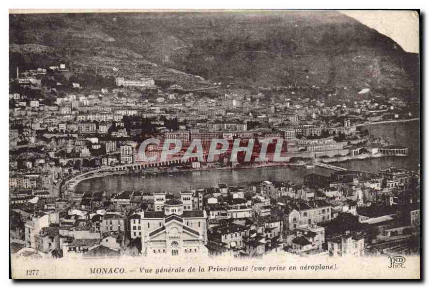 CPA Monaco vue generale de la Principaute vue prise en aeroplane 