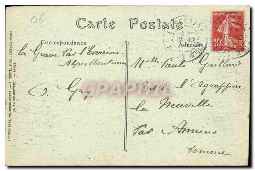 CPA Monaco vue generale de la Principaute vue prise en aeroplane  — Rückseite