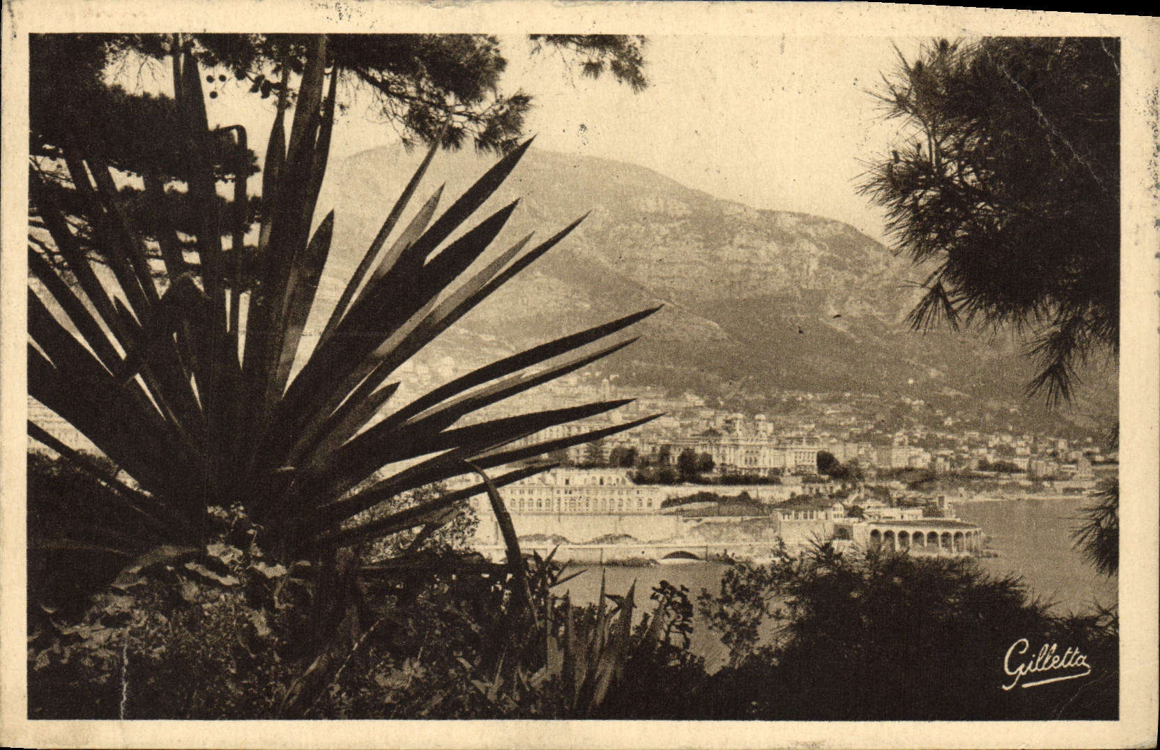 Vue de Monte-Carlo — Côte d'Azur — édit. J. Gilletta