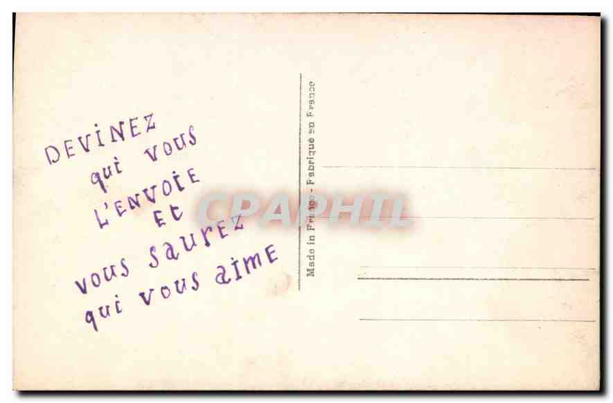 CPA Femme — Verso