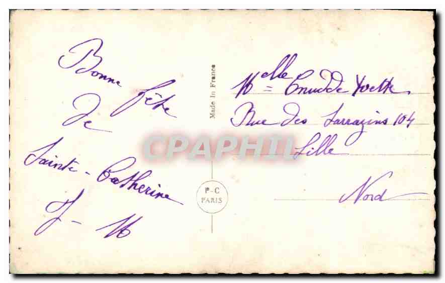 CPA Vive Ste Catherine Femme — Rückseite