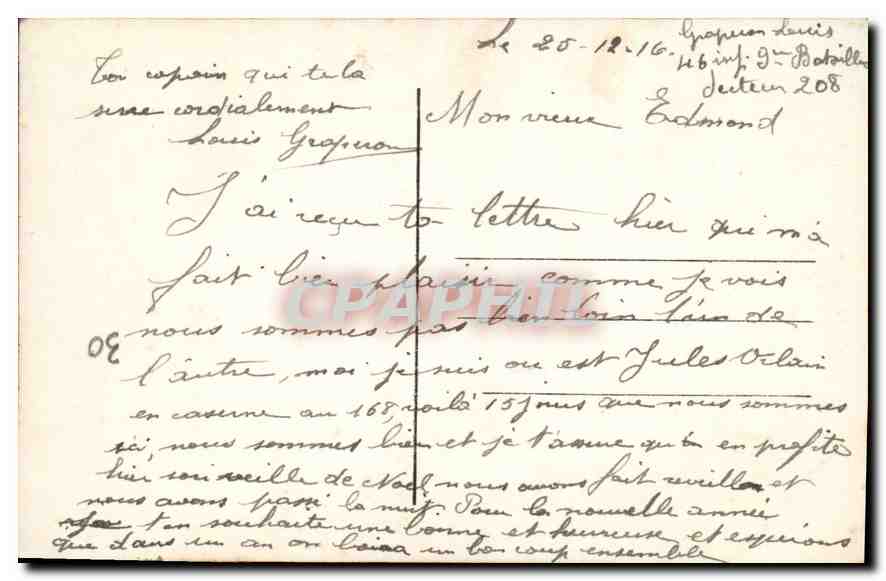 CPA Bonne Annee Femme — Rückseite