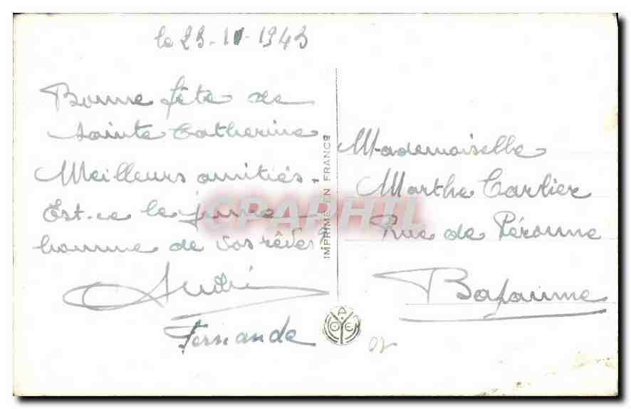 Couple — Sainte Catherine — éditeur RAT NOER n°3022 — Reverso