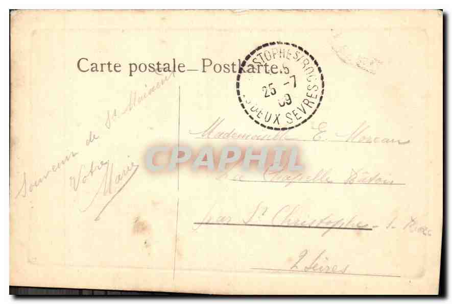 CPA Femme — Verso