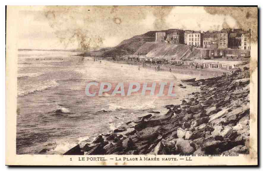 CPA Le Portel la Plage a Maree Haute 
