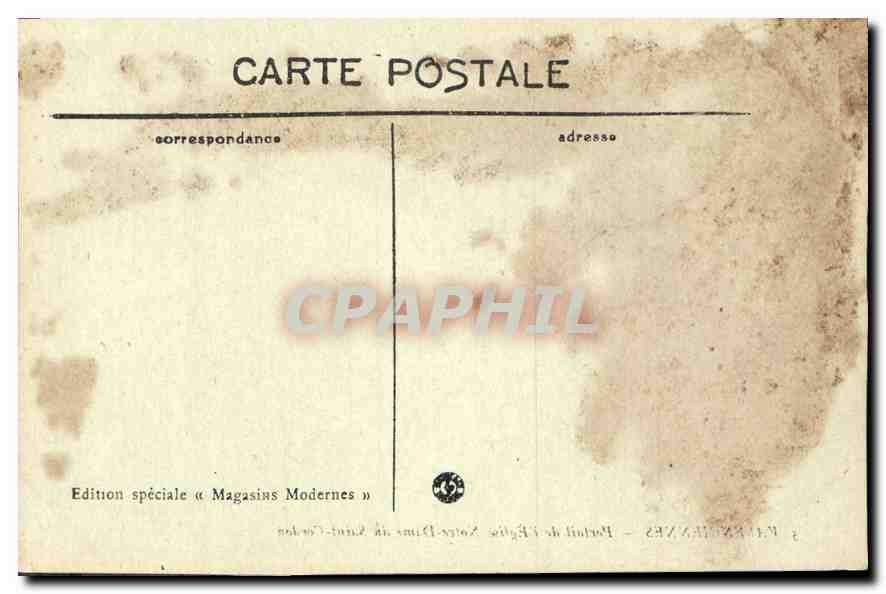Valenciennes — Portail de l'Église Notre-Dame du Saint-Cordon — Verso