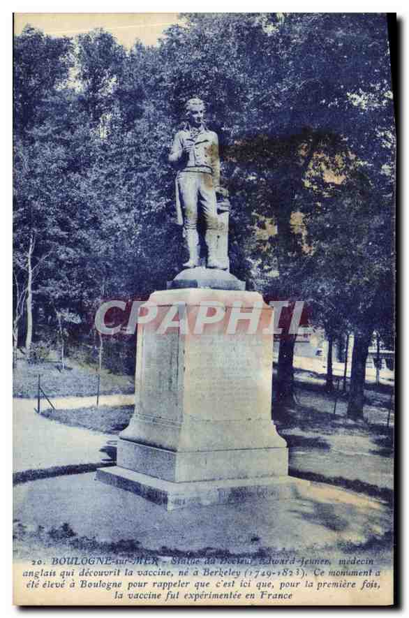 Boulogne-sur-Mer — Statue d'Edward Jenner — éditeur Nozaïs