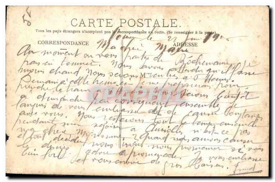 CPA Passionnement cri d'Ivresse et d'amour Femme — Rückseite