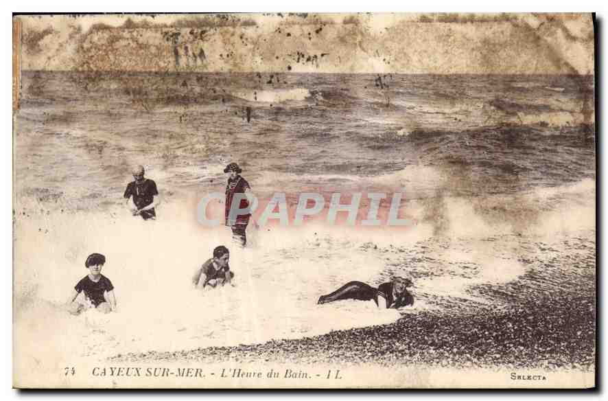 CPA Cayeux sur Mer l'Heure du Bain 