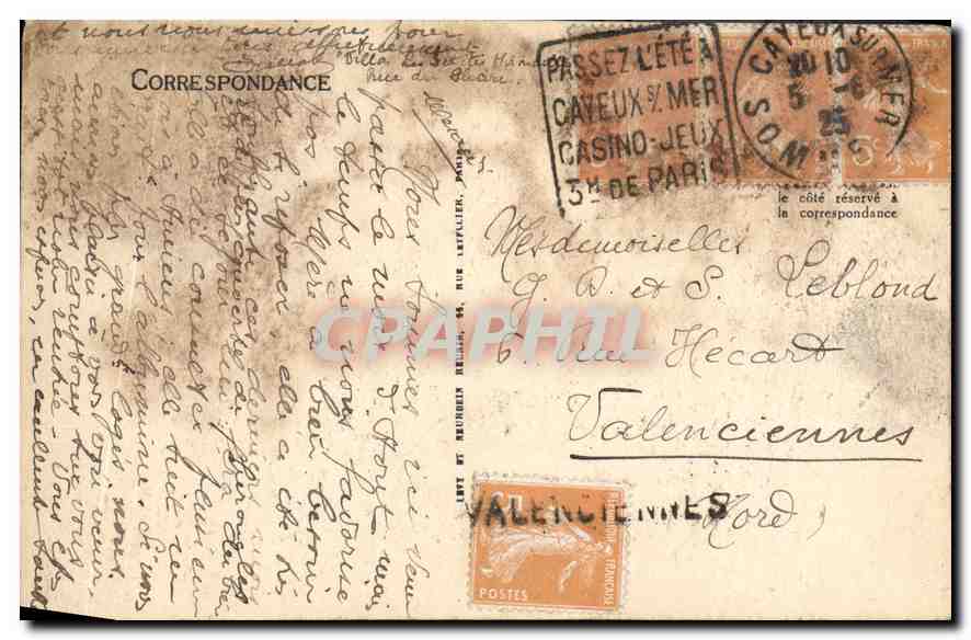 CPA Cayeux sur Mer l'Heure du Bain  — Rückseite