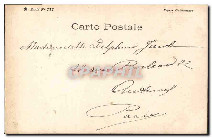 CPA Femme — Verso