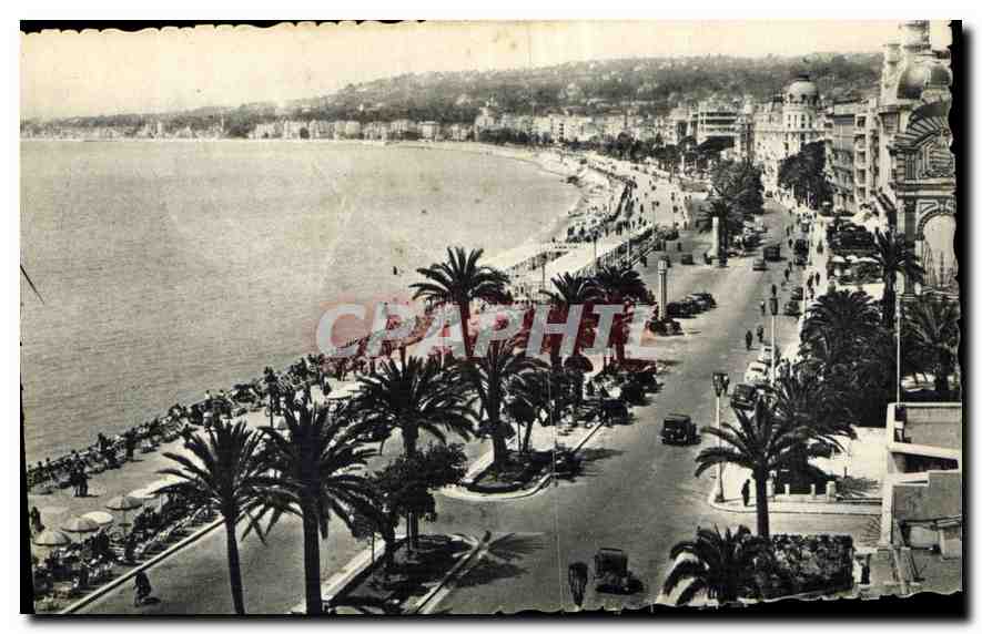 CPA Nice la Baie des Anges Promenade des Anglais 