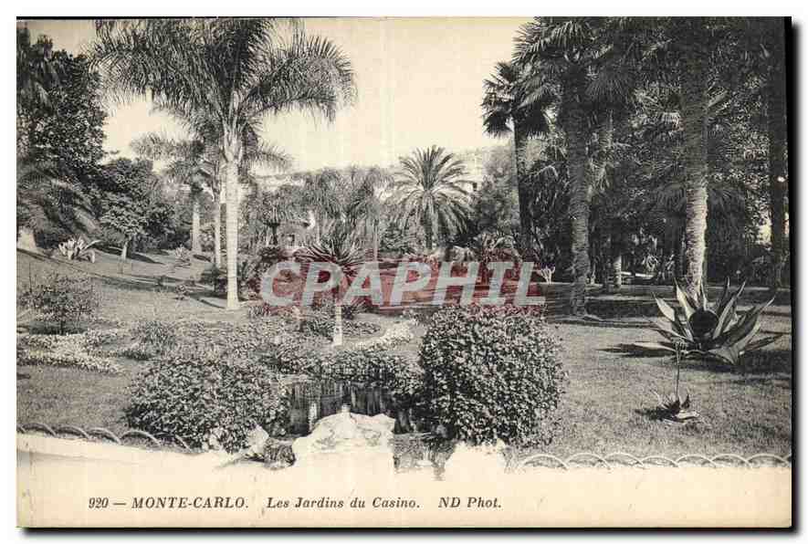 CPA Monte Carlo les Jardins du casino 