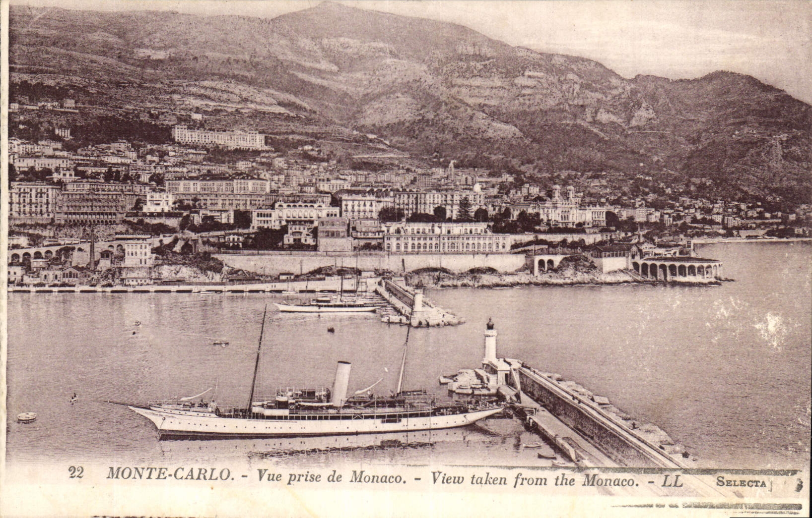 CPA Monte Carlo vue prise de Monaco 