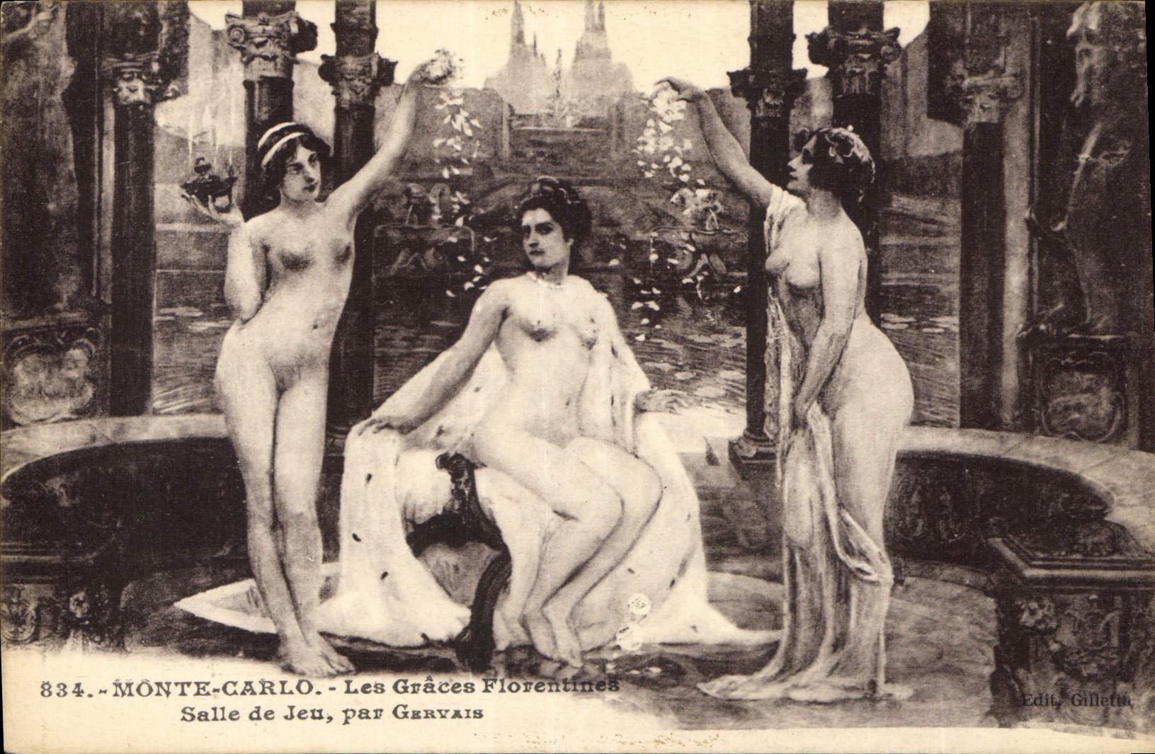 Monte-Carlo — Les Grâces Florentines — Salle de Jeu, par Gervais