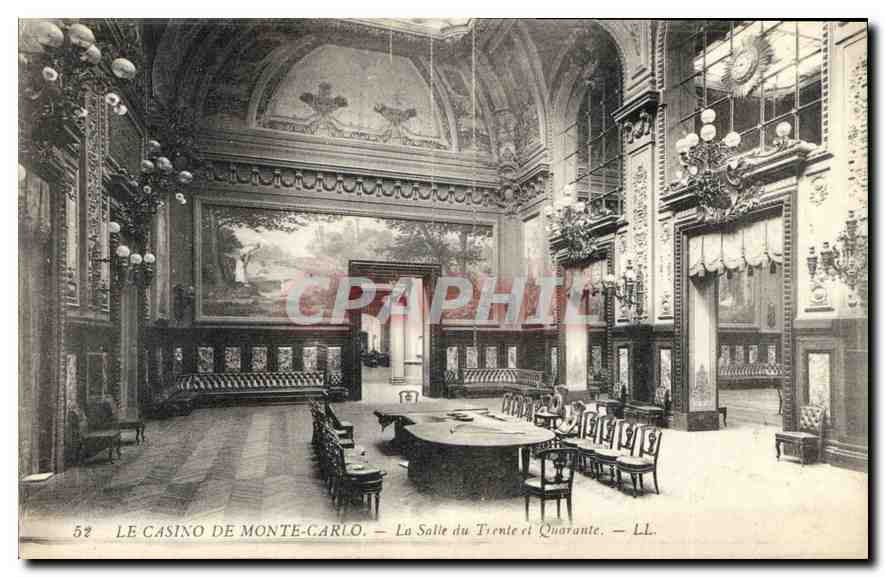 CPA Le Casino de Monte Carlo la Salle du Trente et Quarante 
