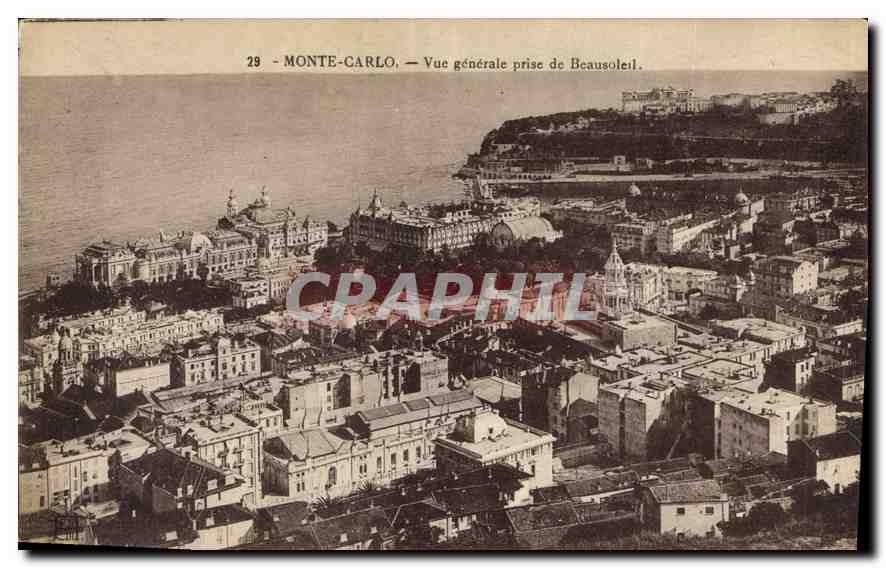 CPA Monte Carlo vue generale prise de Beausoleil 