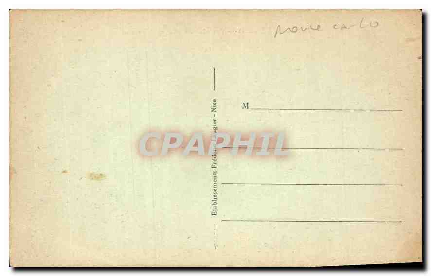 CPA Monte Carlo vue generale prise de Beausoleil  — Verso