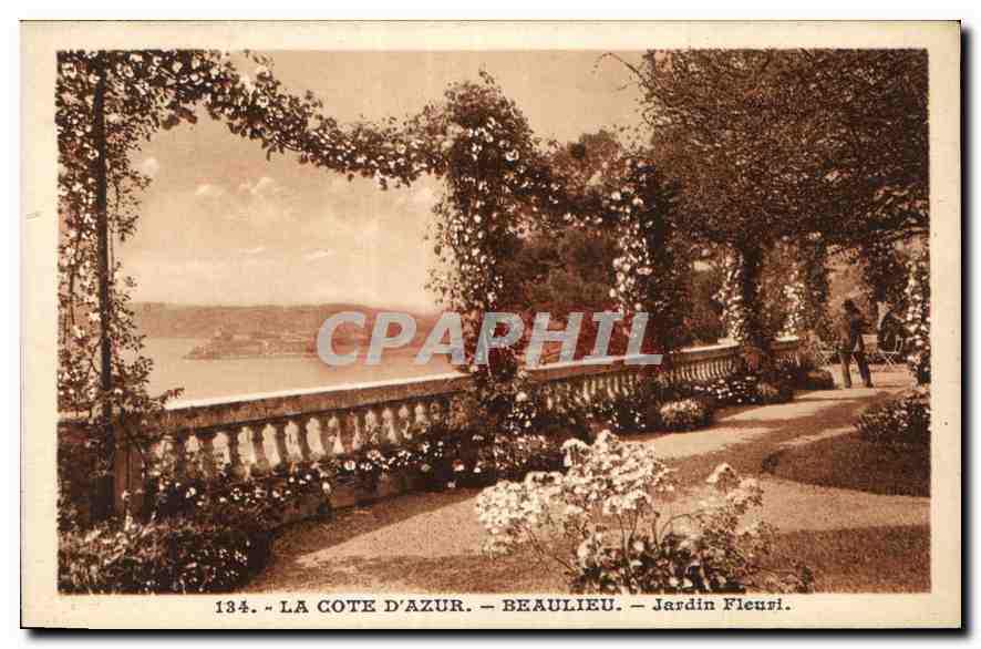 CPA La Cote d'Azur Beaulieu Jardin Fleuri 