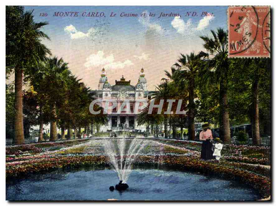 Monte Carlo, Le Casino et les Jardins — N.D. Phot. — n°120