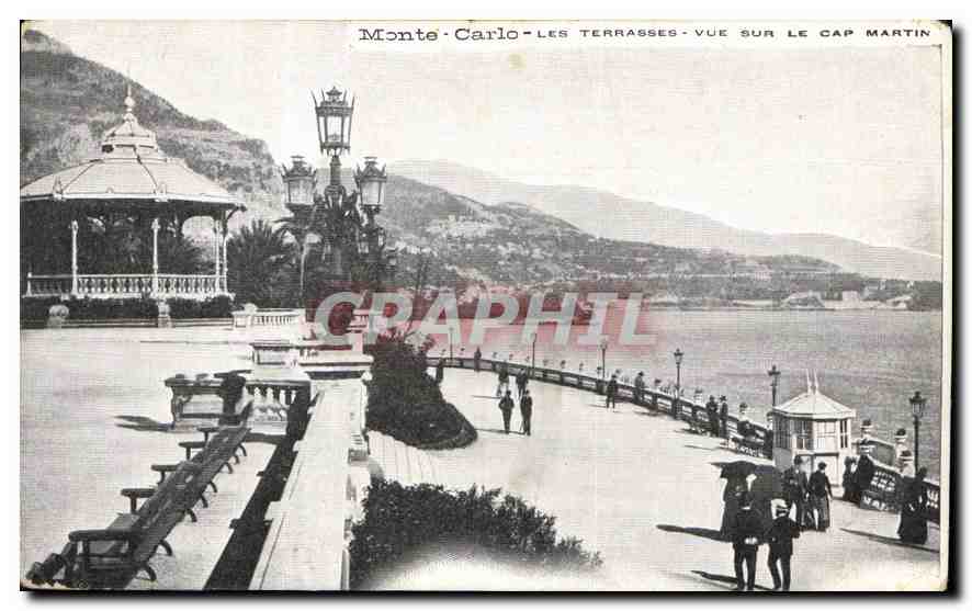 Monte-Carlo - Les Terrasses - Vue sur le Cap Martin — éditeur non visible