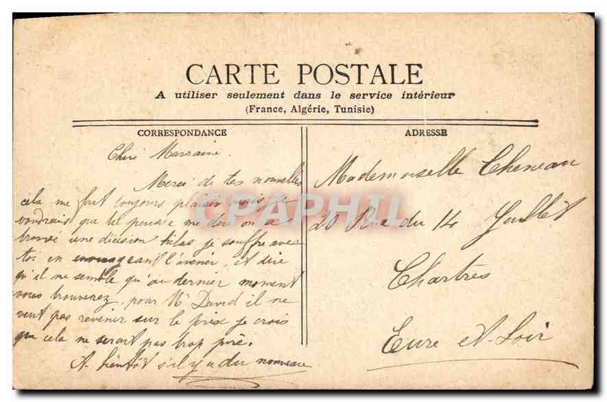 CPA Monte Carlo vu de Monaco  — Rückseite