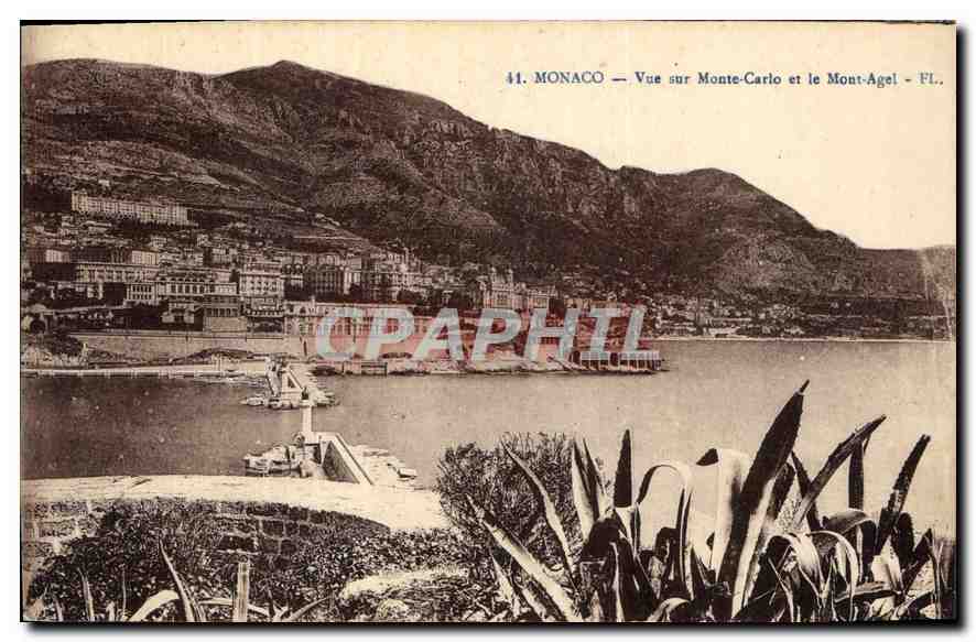 Monaco — Vue sur Monte-Carlo et le Mont-Agel — FL. n°41