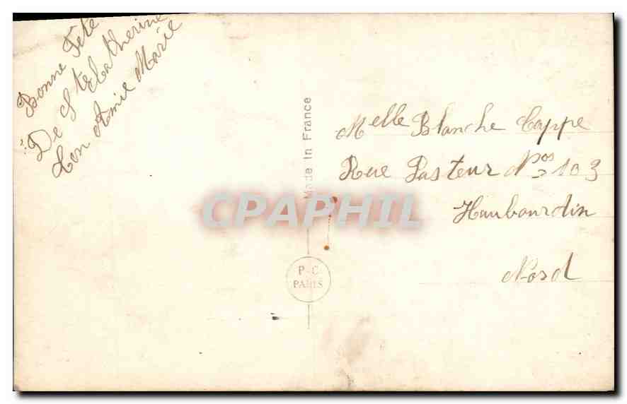 CPA Femme — Rückseite