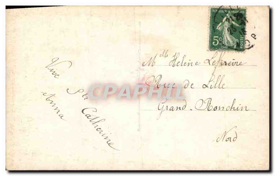 CPA Femme — Verso