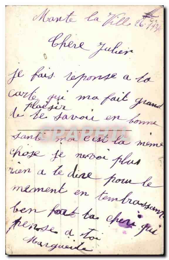 CPA Temps Propice Il Fait si beau voulez vous bien Faire avec moi ce long chemin Femme — Verso