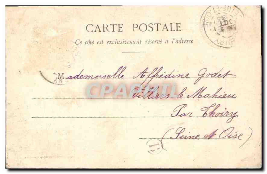 CPA La cigale Femme — Verso