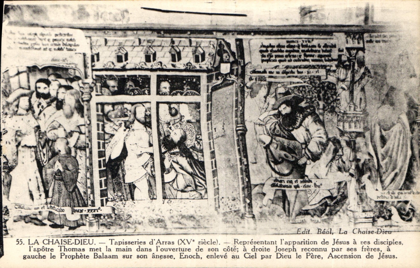 CPA La Chaise Dieu Tapisseries d'Arras XV siecle Representant l'Apparition de Jesus a ses Disciples 