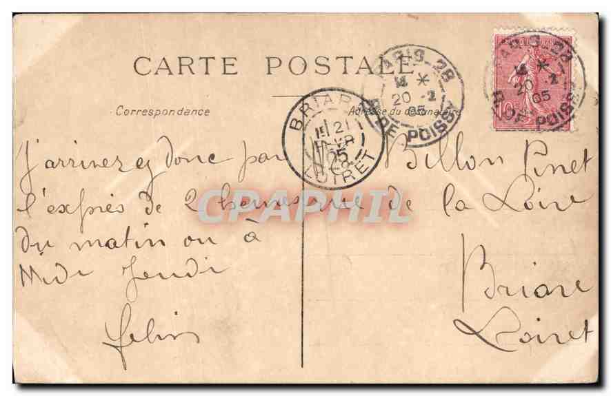 CPA Le Soir Femme — Back
