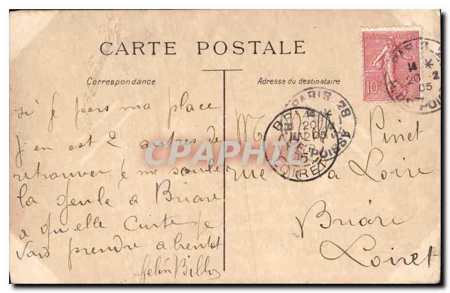 CPA Le Matin Femme — Back