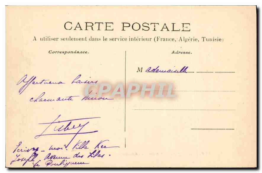 CPA Etang de Vaux vu de la Chaussee  — Rückseite