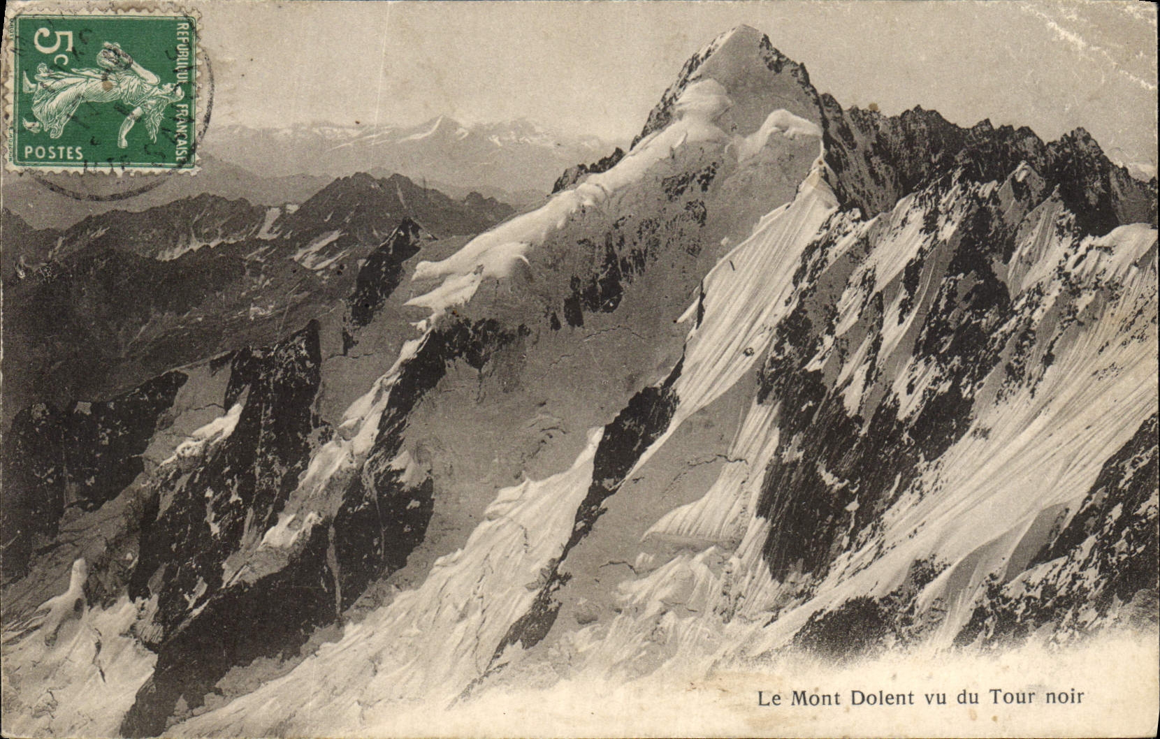 CPA Le Mont Dolent vu du Tour Noir 