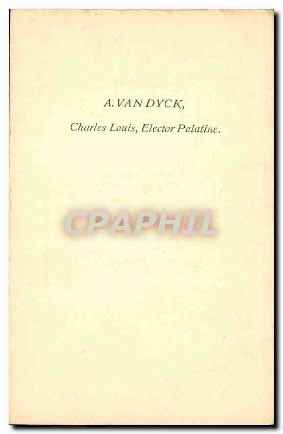 CPA A Van Dyck Charles Louis Elector Palatine  — Rückseite