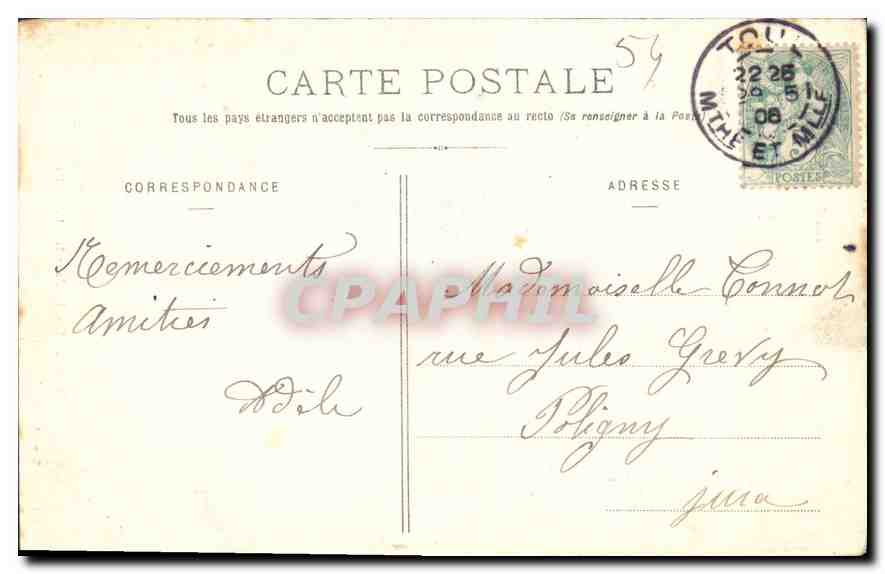 CPA La Lorraine Illustree Toul Cathedrale et Hotel de Ville  — Verso