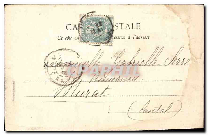 CPA Auvergne Eglise N Dame d'Aigueperse  — Verso