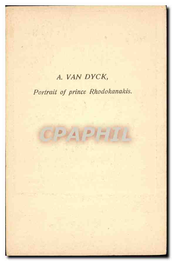 CPA Van Dyck — Rückseite