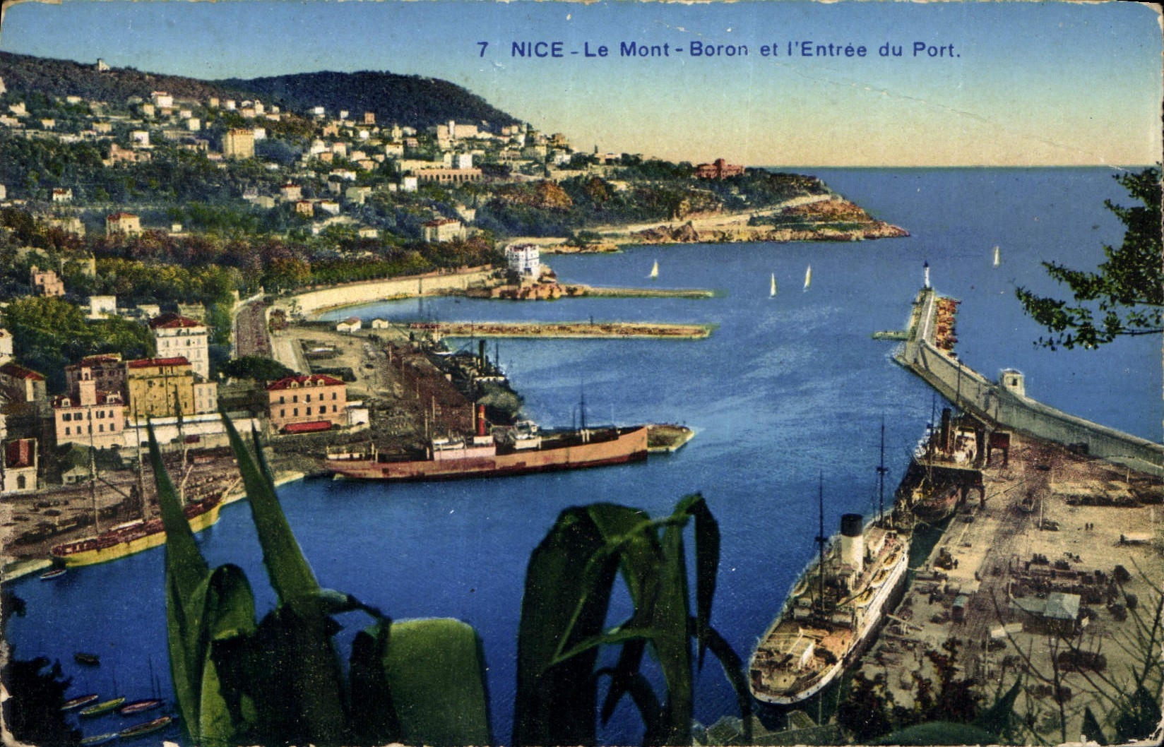 CPA Nice Le Mont Boron et l'Entree du Port 