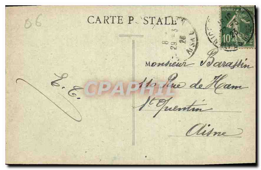CPA Nice Un coin du Mont Boron  — Rückseite