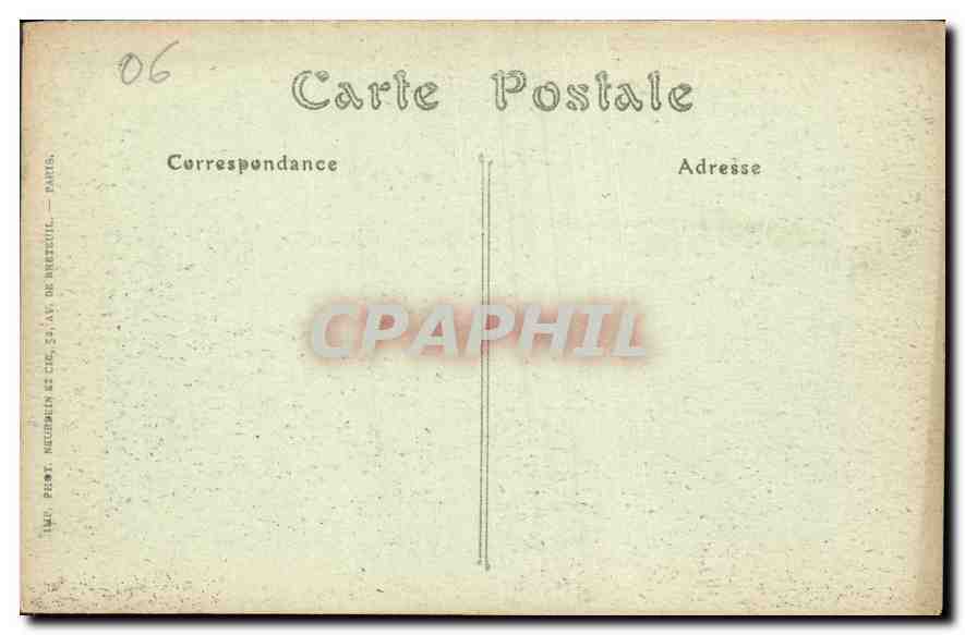 CPA Cannes Alpes Maritimes Vue generale prise de la Californie  — Verso