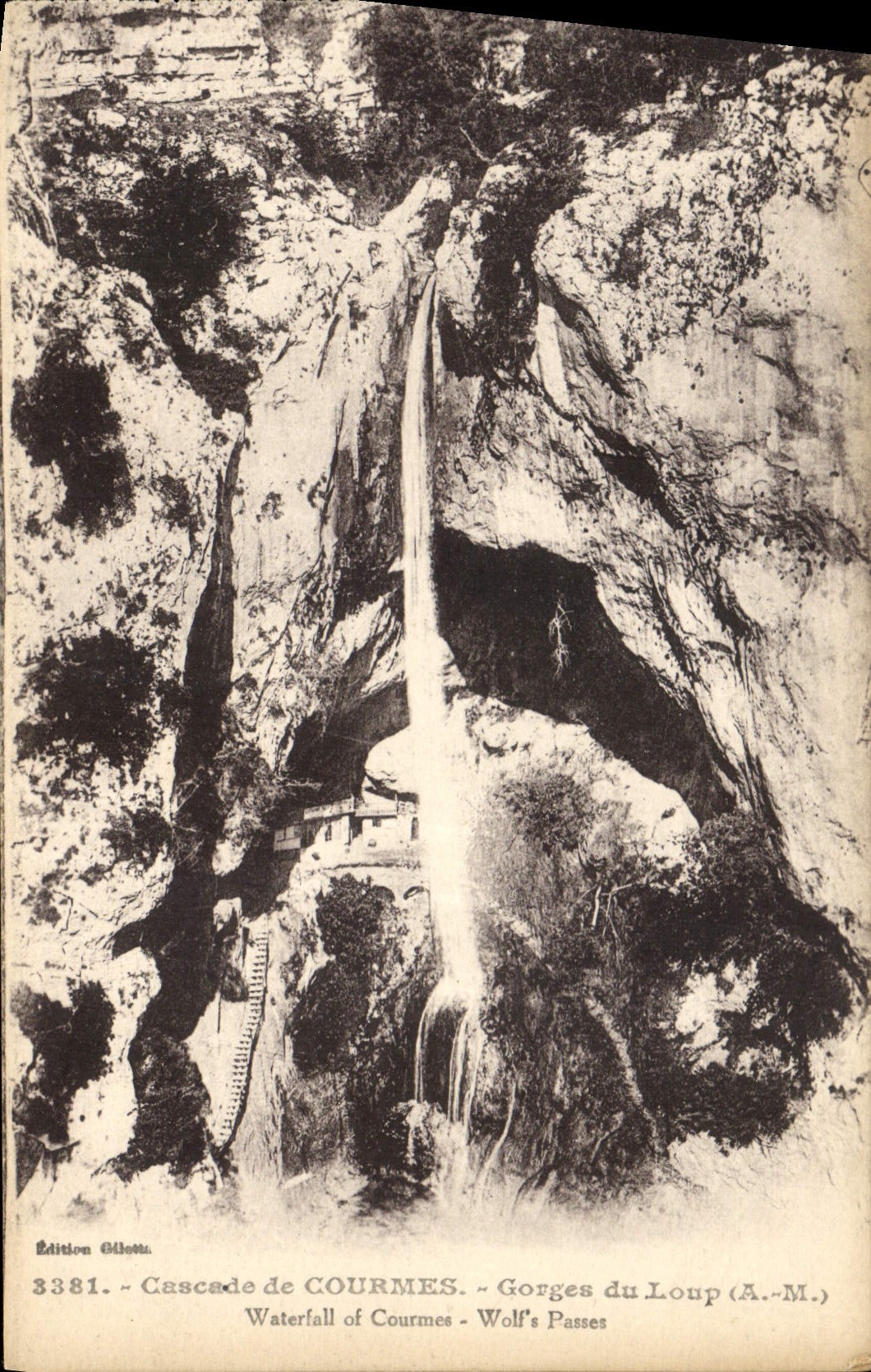 Courmes-Wasserfall — Gorges du Loup (A.-M.) — Giletta-Ausgabe, Nr. 3381