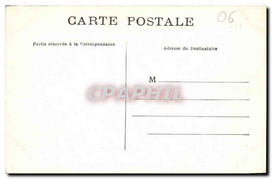 CPA Nice la Cascade du Chateau  — Rückseite