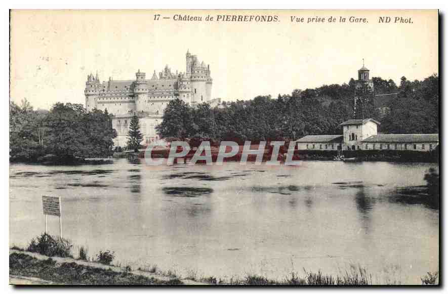 CPA Chateau de Pierrefonds vue prise de la Gare 