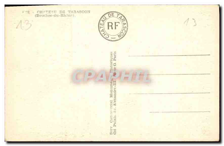 Château de Tarascon — Bouches-du-Rhône — éditeur Sery Commercial — Reverso