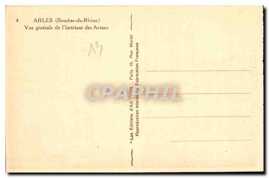 Arles — Vue générale de l'intérieur des Arènes — Les Éditions d'Art 'WON', Paris — Reverso