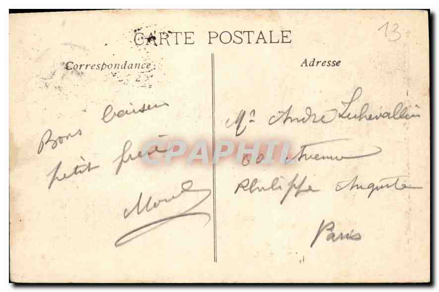 CPA Marseille Eglise St Vincent de Paul les Reformes  — Verso