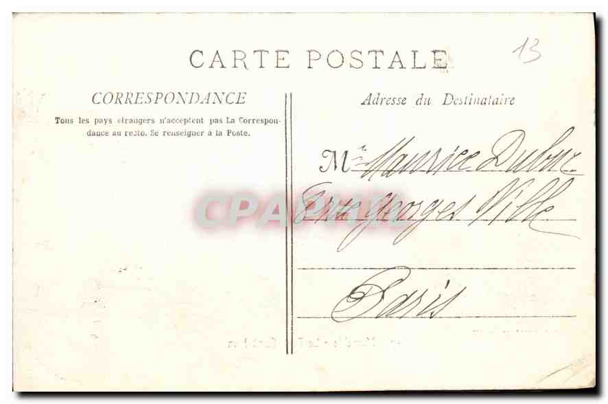 CPA Marseille le Fort Saint Jean  — Rückseite